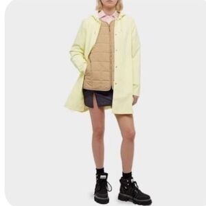 NWT RAINS A-Line W Rain Jacket - Buttery Yellow Size S